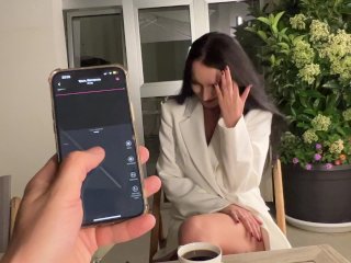 I cum hard in a restaurant on the first date (LOVENSE REMOTE)