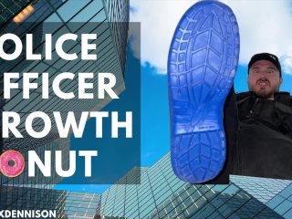 Giant growth police officer donut