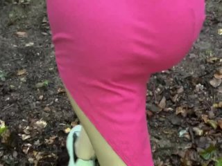 pissing in the forest and hard blowjob