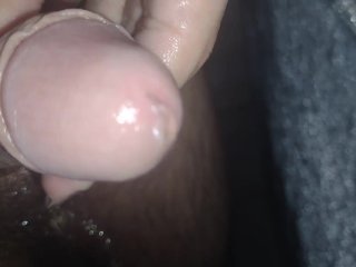 Close up of my dick head pissing
