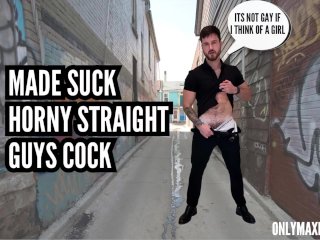 Straight friend Made suck horny straight guys cock