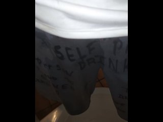 pissing in under armour shorts