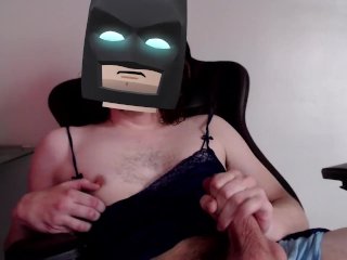 Batman Jerks his cock in Stepsis nighty