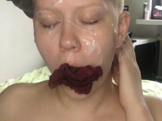 Cover full Vilu's face with my cum