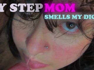 My stepmom smells my dick