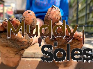 Muddy Soles - Playing with mud between my toes in my back garden