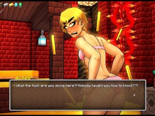 HornyCraft [ MINECRAFT PORN hentai game ] Ep.34 blaze caught undressing her pink panties