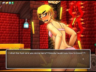HornyCraft [ MINECRAFT PORN hentai game ] Ep.34 blaze caught undressing her pink panties