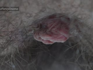 Hairy Hole Extreme - getting real close to my rosebud ass and jerking off