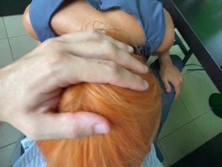 Blowjob at my desk in the office and doggy-style. My secretary loves to such and cum on her ass