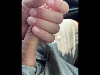 Jerking off in work van in parking lot, almost caught