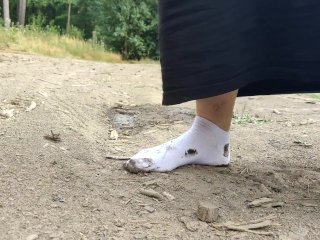 Špinavé ponožky, outdoor, barefoot