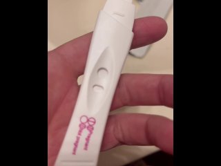 Girl takes a pregnancy test to find out if she’s been bred