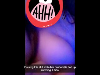 Fucking Pawg Milf While Husband Tied Up &Posted On His Snapchat Story! My snapchat is sarahfromph