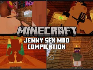 All sex scenes COMPILATION  Minecraft - Jenny Sex Mod Gameplay