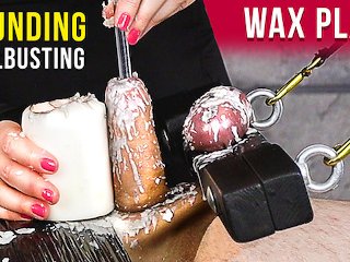 Urethral Sounding with Ballbusting and Wax Play – Femdom  Era
