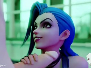 Jinx Playing Cock Cumming in mouth (TheCount) [League of Legends]