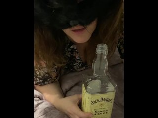 Step-Mom so horny she fucks bottle, then licks the bottle 😈 FULL VID on FANS LY