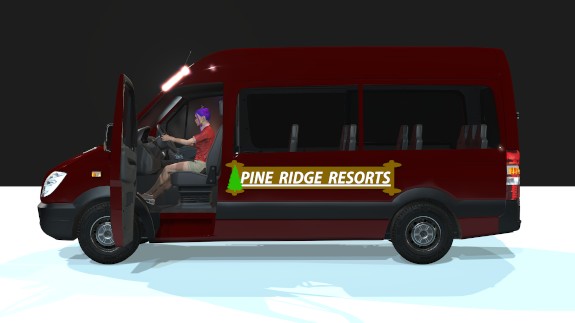 Vehicle - Pine Ridge Resort Passenger Van with Custom Pedals