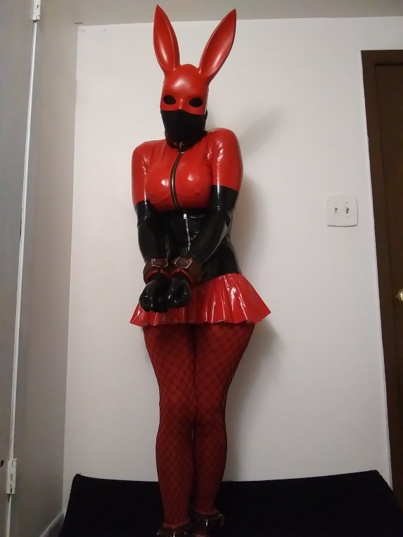 shiny rubberdoll bunny