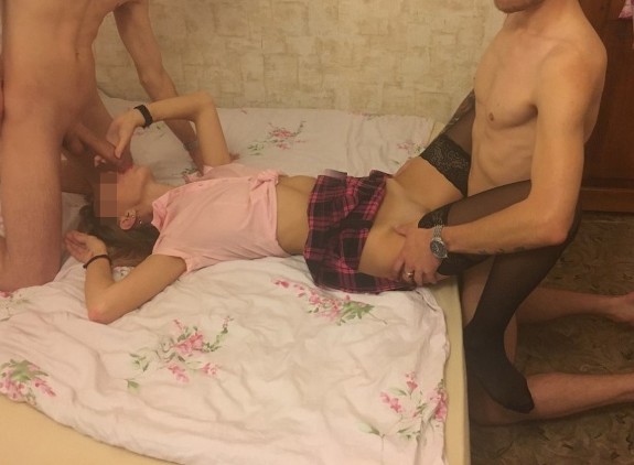 playing with two dicks in the car