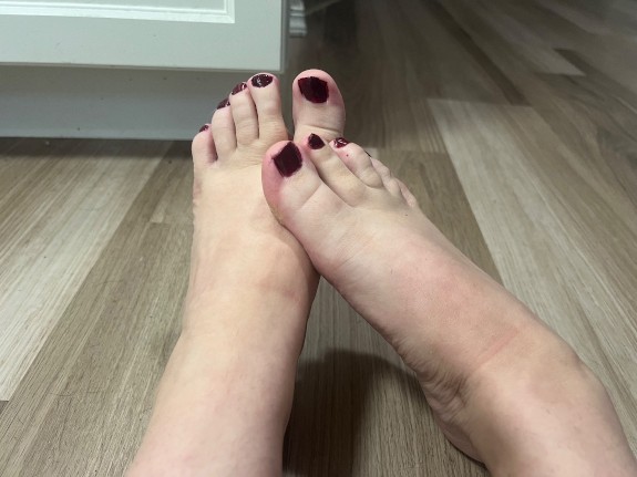 Painted toes
