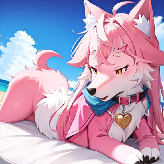 Pink wolf
