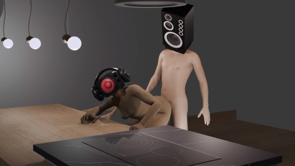 SpeakerWoman called a neighbor SpeakerMan and fucked hard in anal