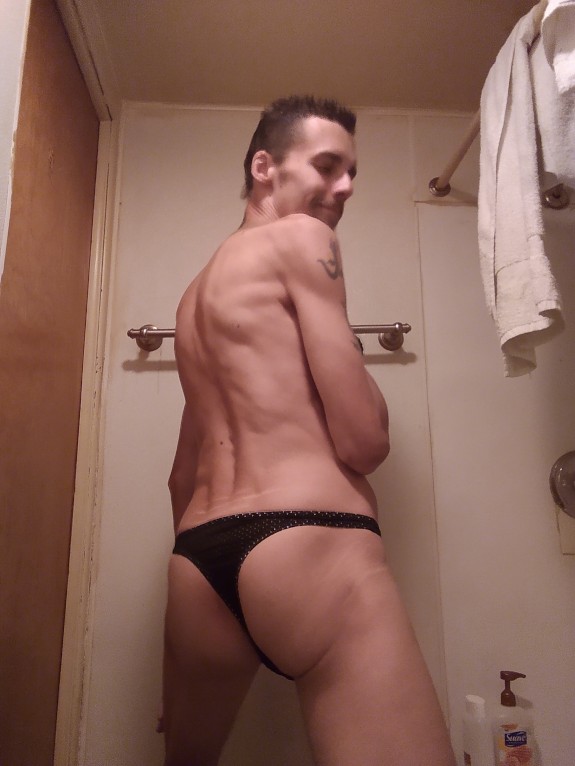 Bisexual rocker dude Christopher Anderson in his thongs and g-strings
