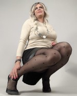 Black pantyhose with hearts