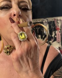 CIGAR  GIRL SMOKING photo