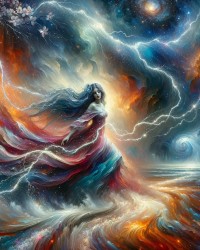 My Art Praising Storm in Paris photo