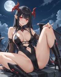 Black Haired Succubus photo