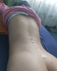 Sexy girl naked in bed photo