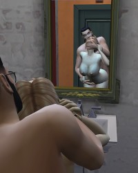 I go on a date with a girl and I cheat on her in the bar bathroom with a bl photo