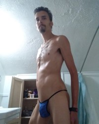 Bisexual rocker dude Christopher Anderson in his thongs and g-strings photo