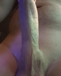 Cock showoff while sitting in my computer chair photo