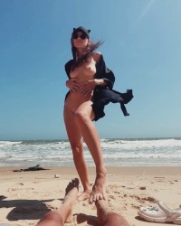 ☝️FOLLOW ME \ Nude Beach Public Masturbates of Teen Girl photo
