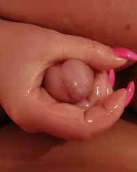 Playing with a delicious cock! photo