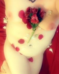 Just some new selfies with some holiday flowers for my flower!! photo