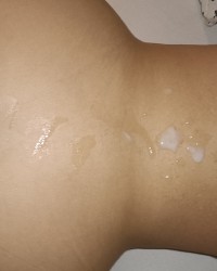 Showing my horny pussy and beautiful tits with big areolas. photo