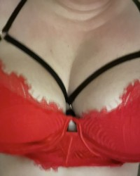 Red and Black lingerie photo