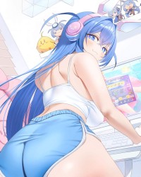 Blue hair photo