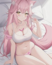 Pink wolf photo
