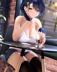 Blue hair photo