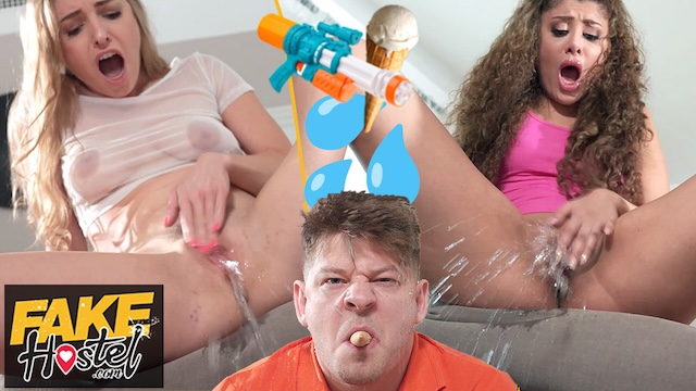 Indian And Polish College Babes Have A Squirt Off With Housemates