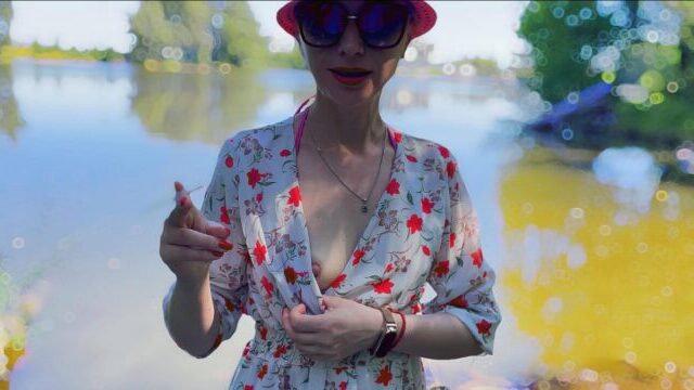 Oksi's Outdoor Blowjob And Swallow On A Sweltering Summer Day