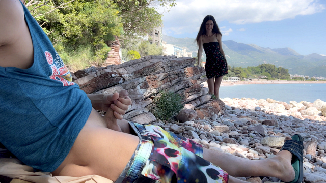 On A Public Beach I Jerked A Stranger Off Because I Couldn't Ignore His Hard Cock