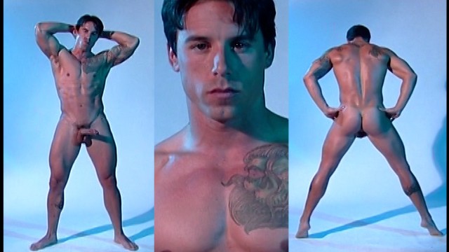 Under His Jockstrap The Muscle Raider Displays His Hard Package