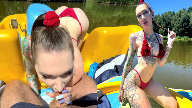 He Fucked Her Up After She Got On His Water Bike